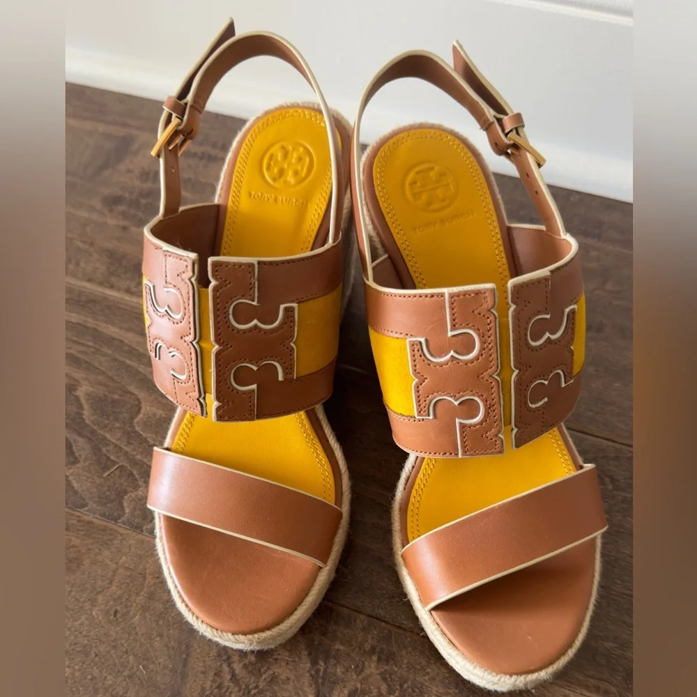 Tory Burch Ines Wedge Espadrille Platform Sandals. 8M. New, no box.
